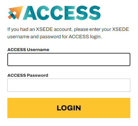 Log In to ACCESS