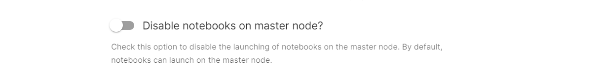 template master node disable